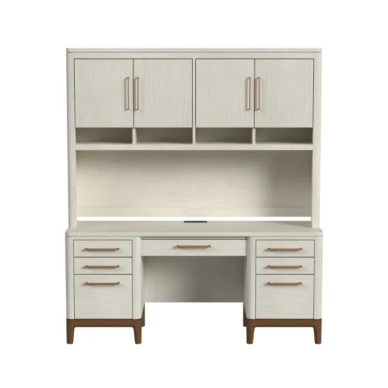 Pomona White Credenza and Hutch