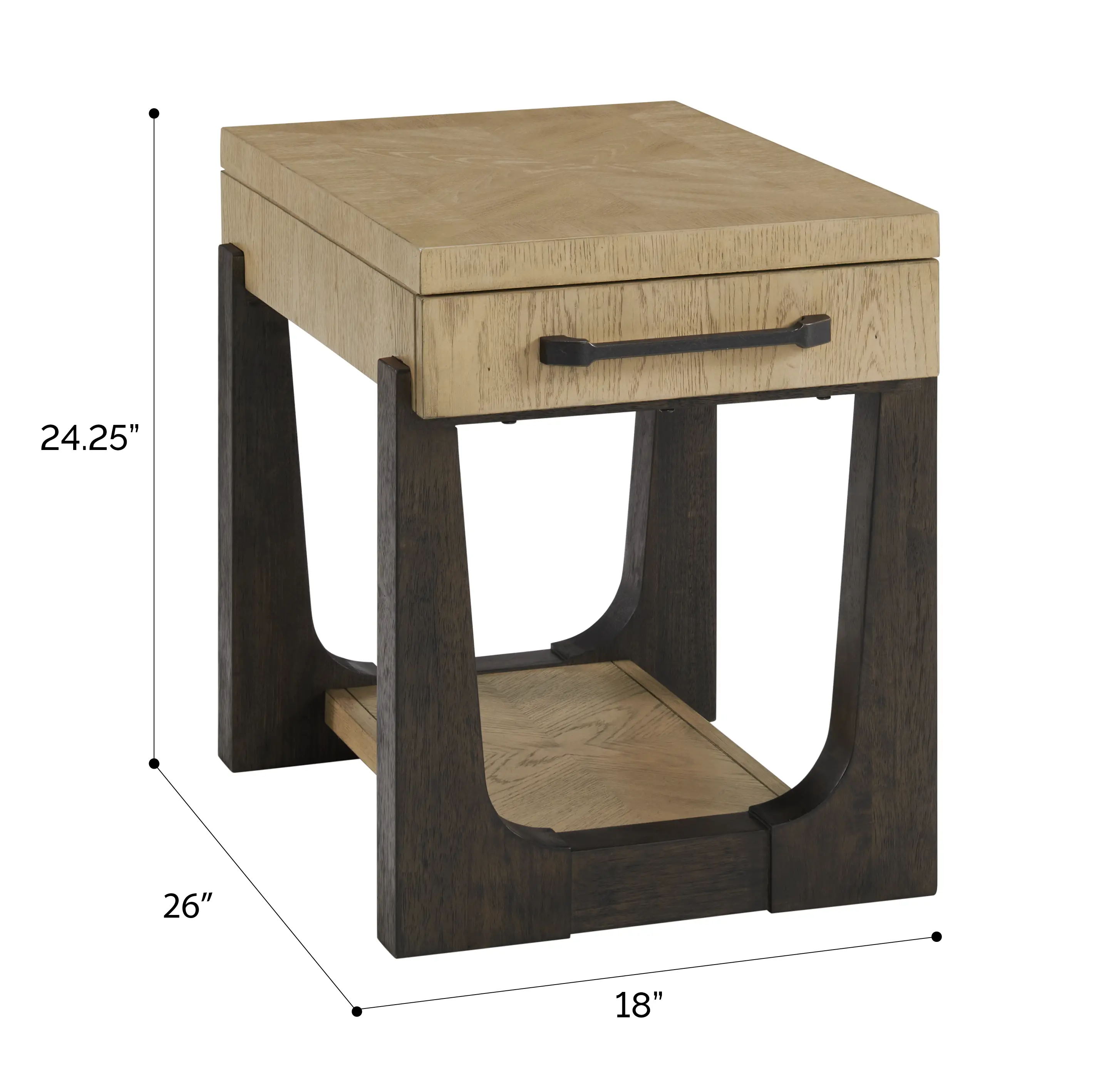 Sutton Brown Chairside Table-3