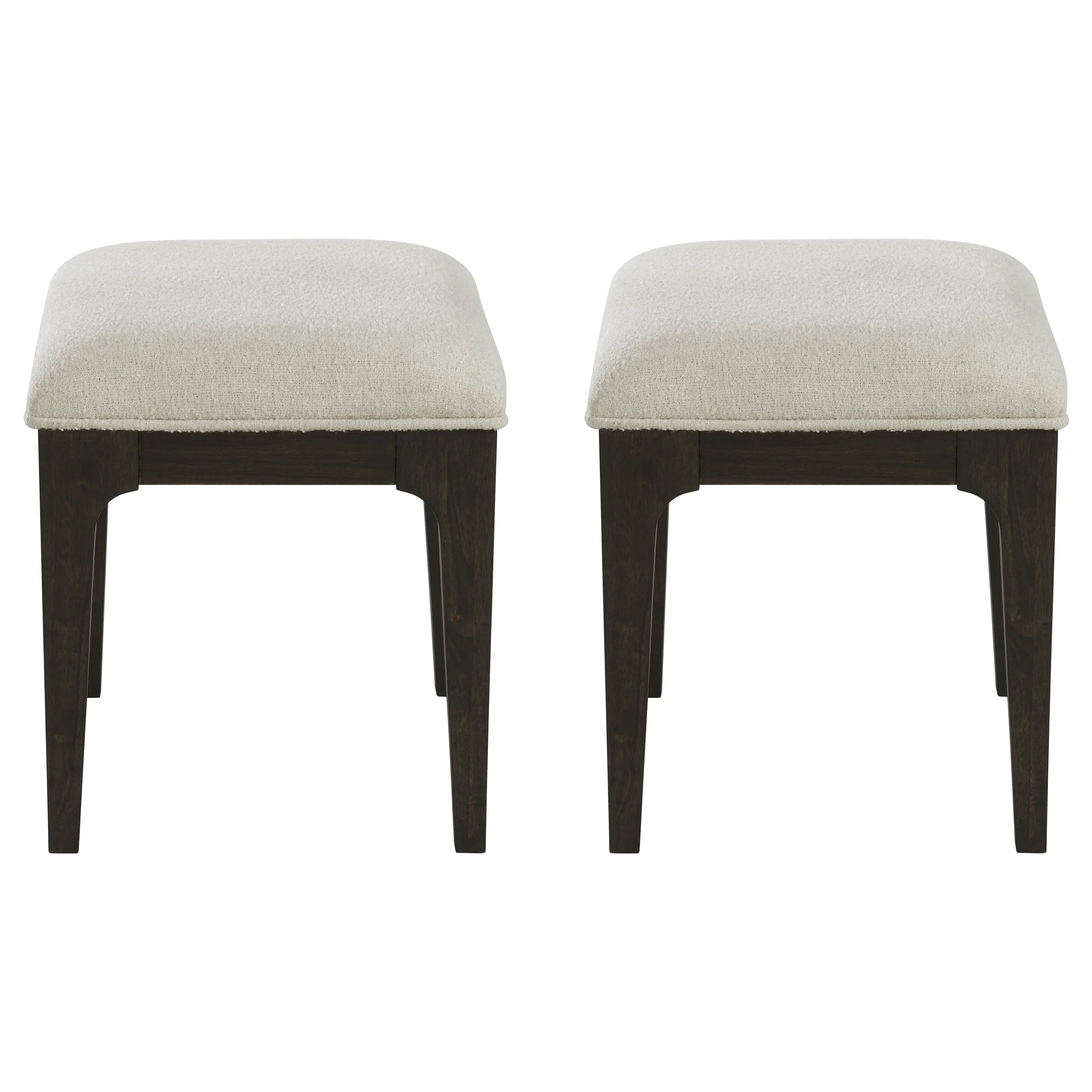 Sutton Brown Sofa Table and Off-White Stools, Set of 3-14