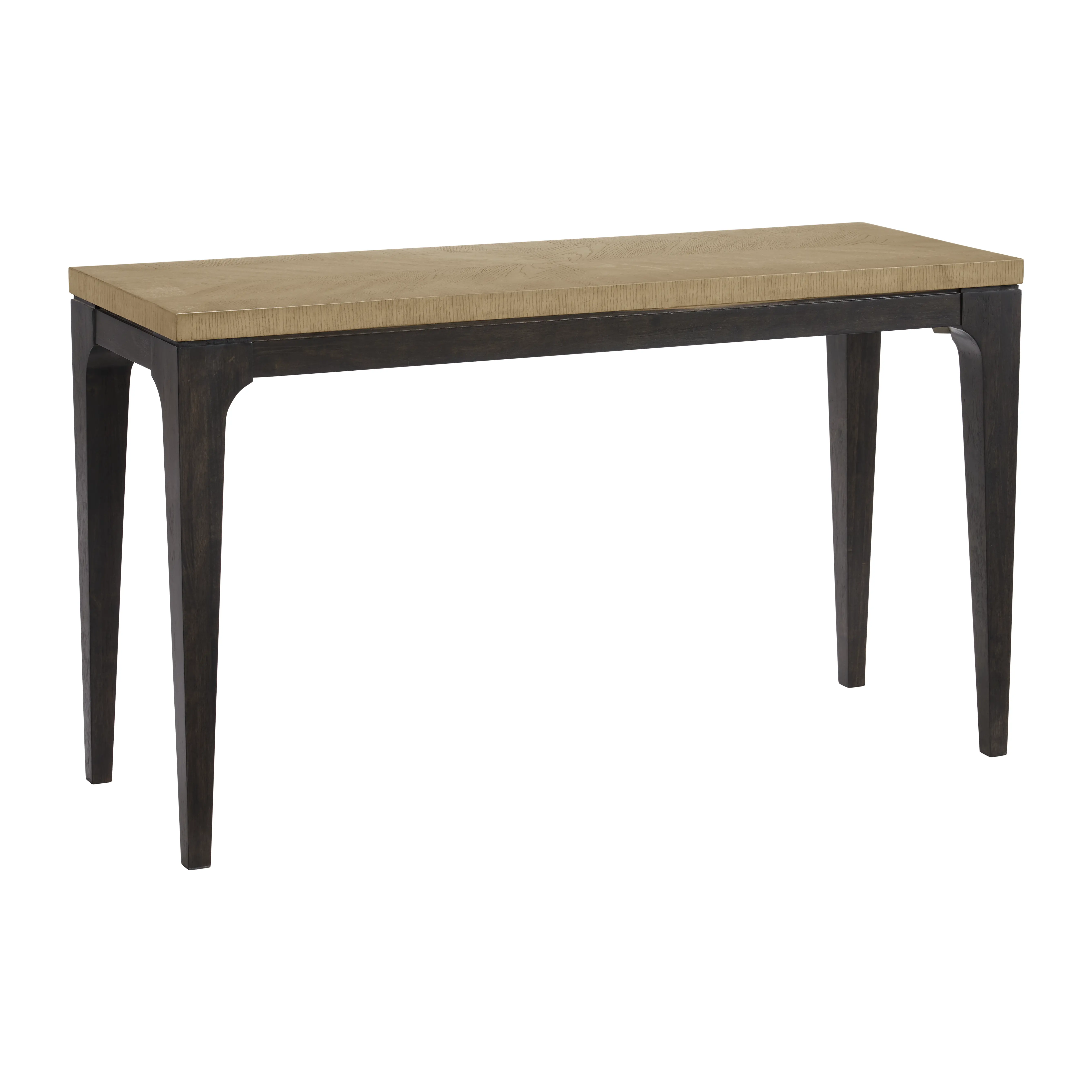 Sutton Brown Sofa Table and Off-White Stools, Set of 3-6
