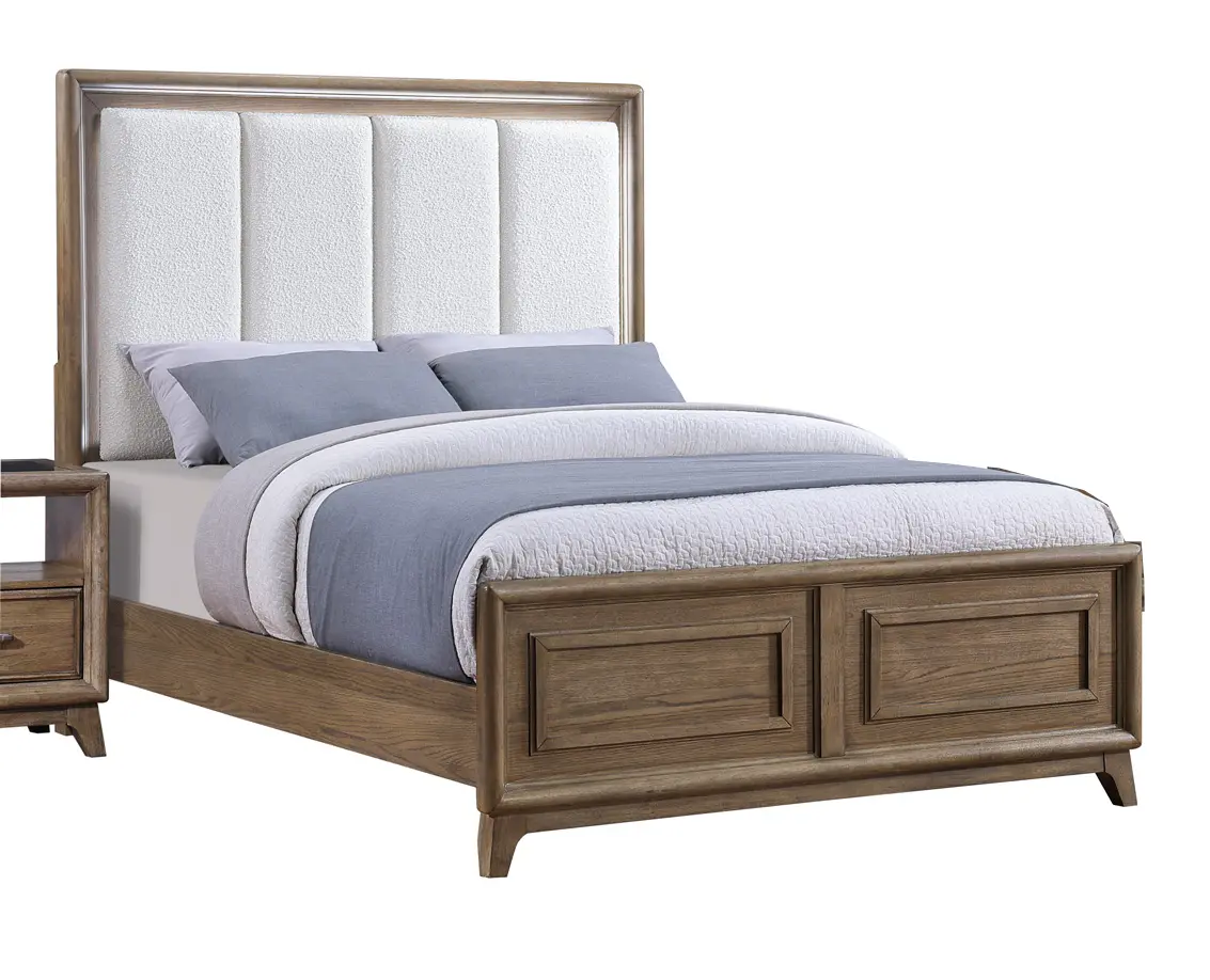 Ryan Brown Oak Queen Bed-1