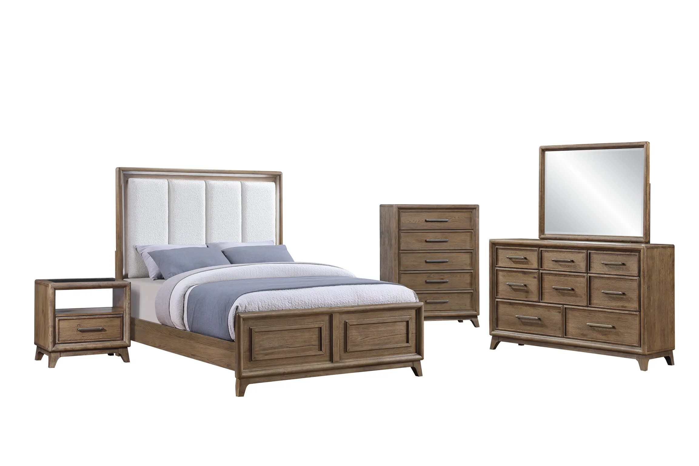 Ryan Brown Oak Queen Bed-2
