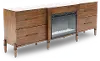 Tranquility Walnut 78  Fireplace TV Stand