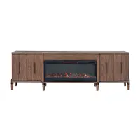 Tranquility Walnut 94  Fireplace TV Stand