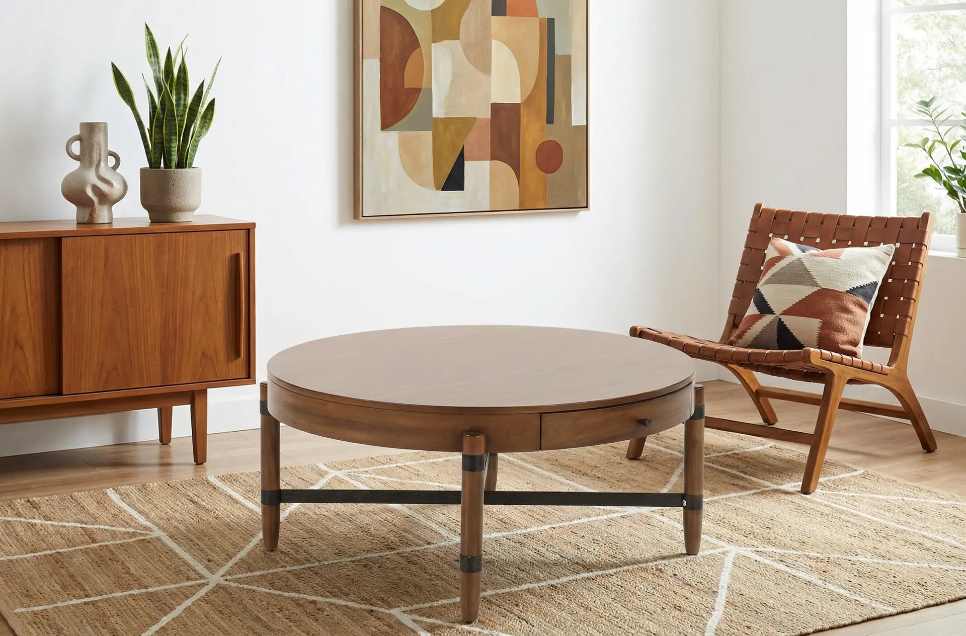 Tranquility Walnut Brown Coffee Table-2