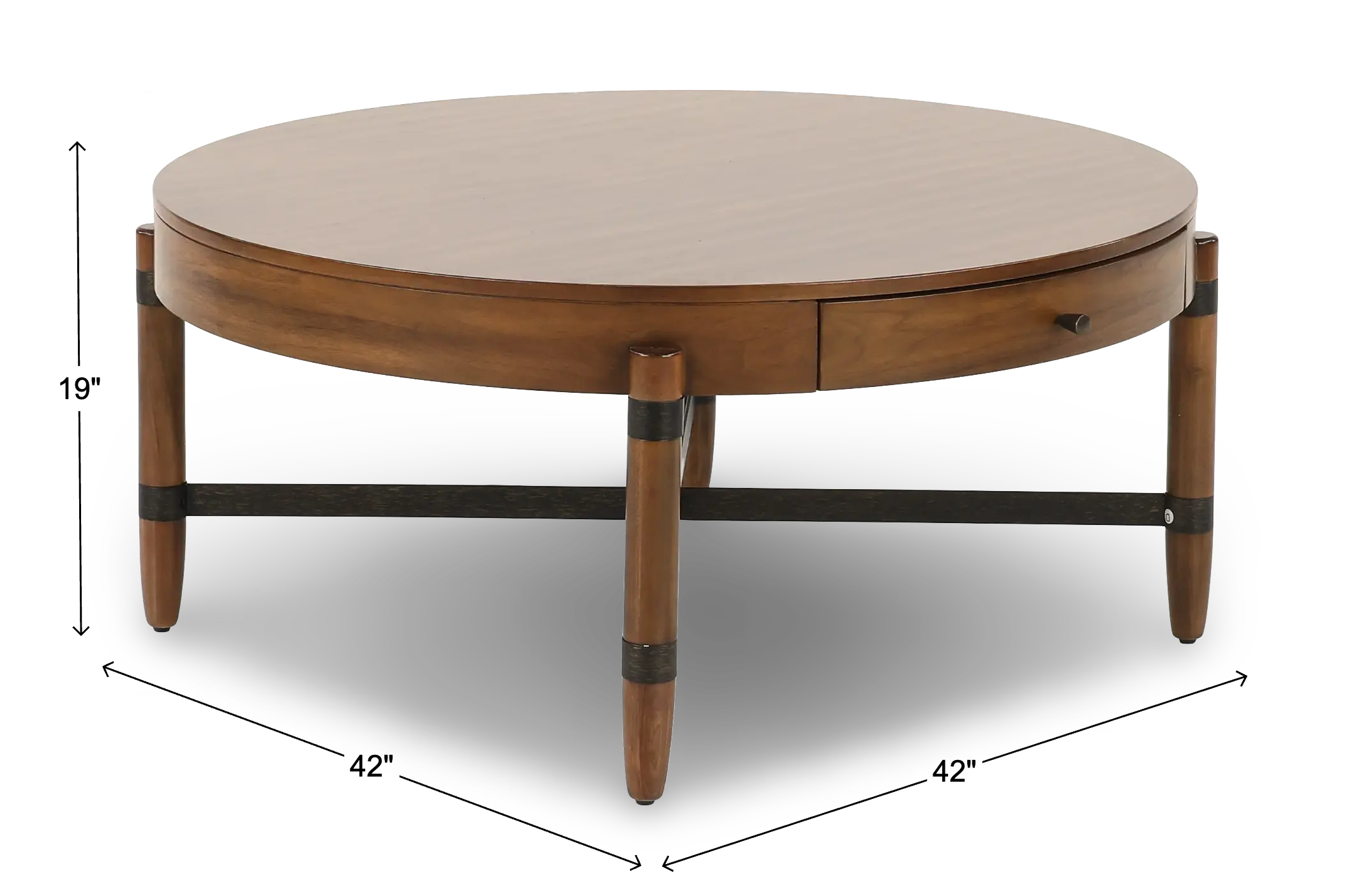 Tranquility Walnut Brown Coffee Table-3