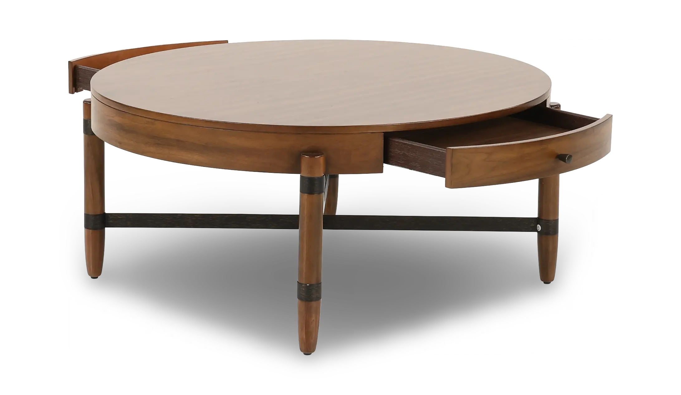Tranquility Walnut Brown Coffee Table-6