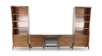 Tranquility Walnut 78  Fireplace Entertainment Center