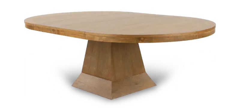 Vaughn Light Brown Round Dining Table