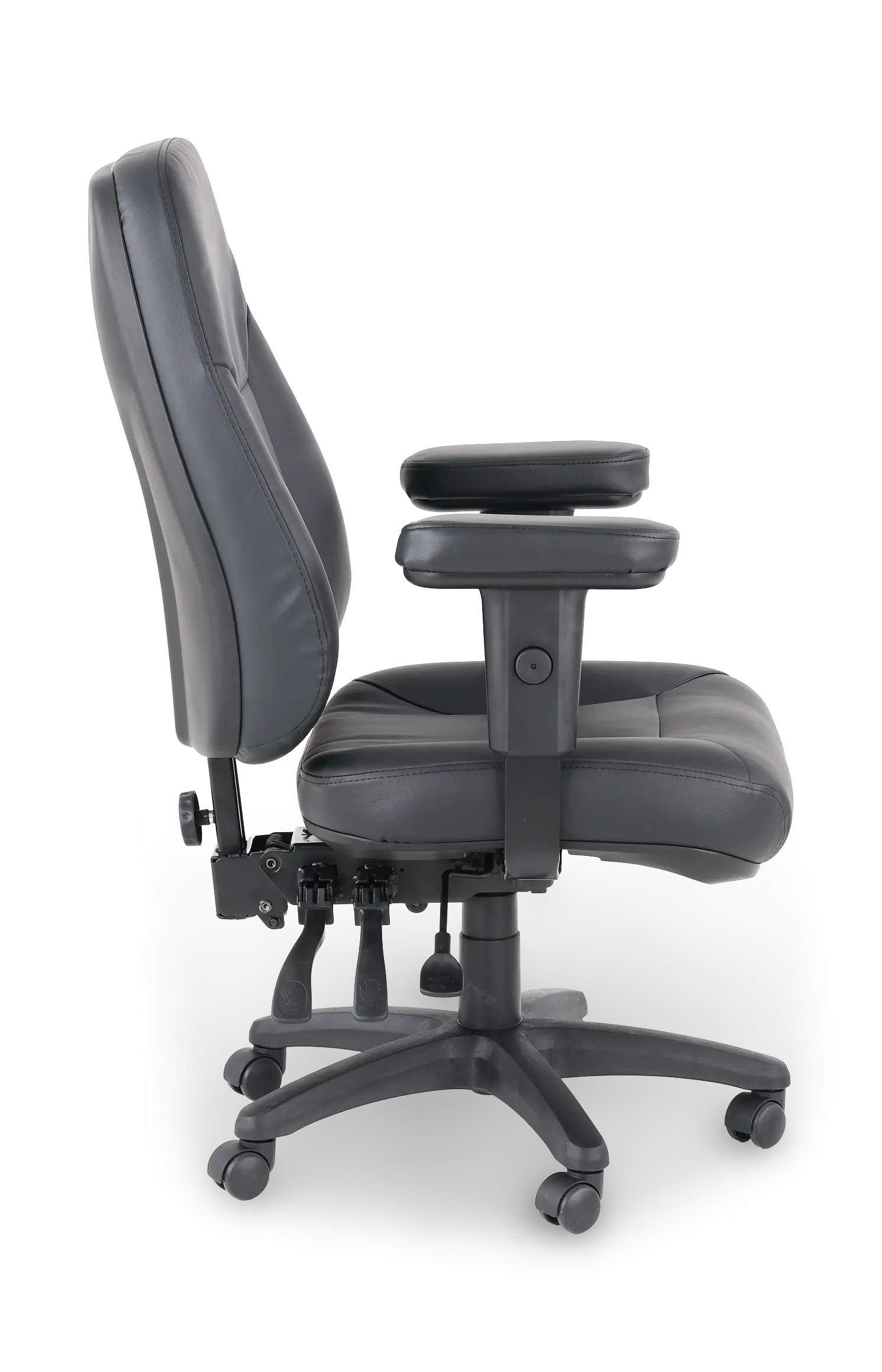 Black Bonded Leather Ergonomic Chair-5