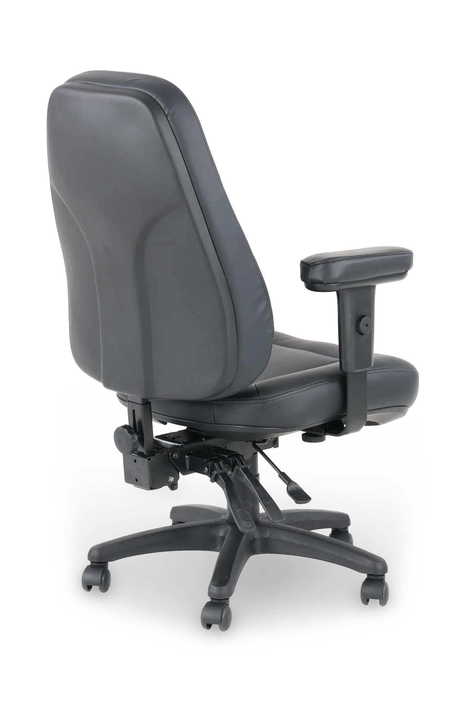 Black Bonded Leather Ergonomic Chair-6