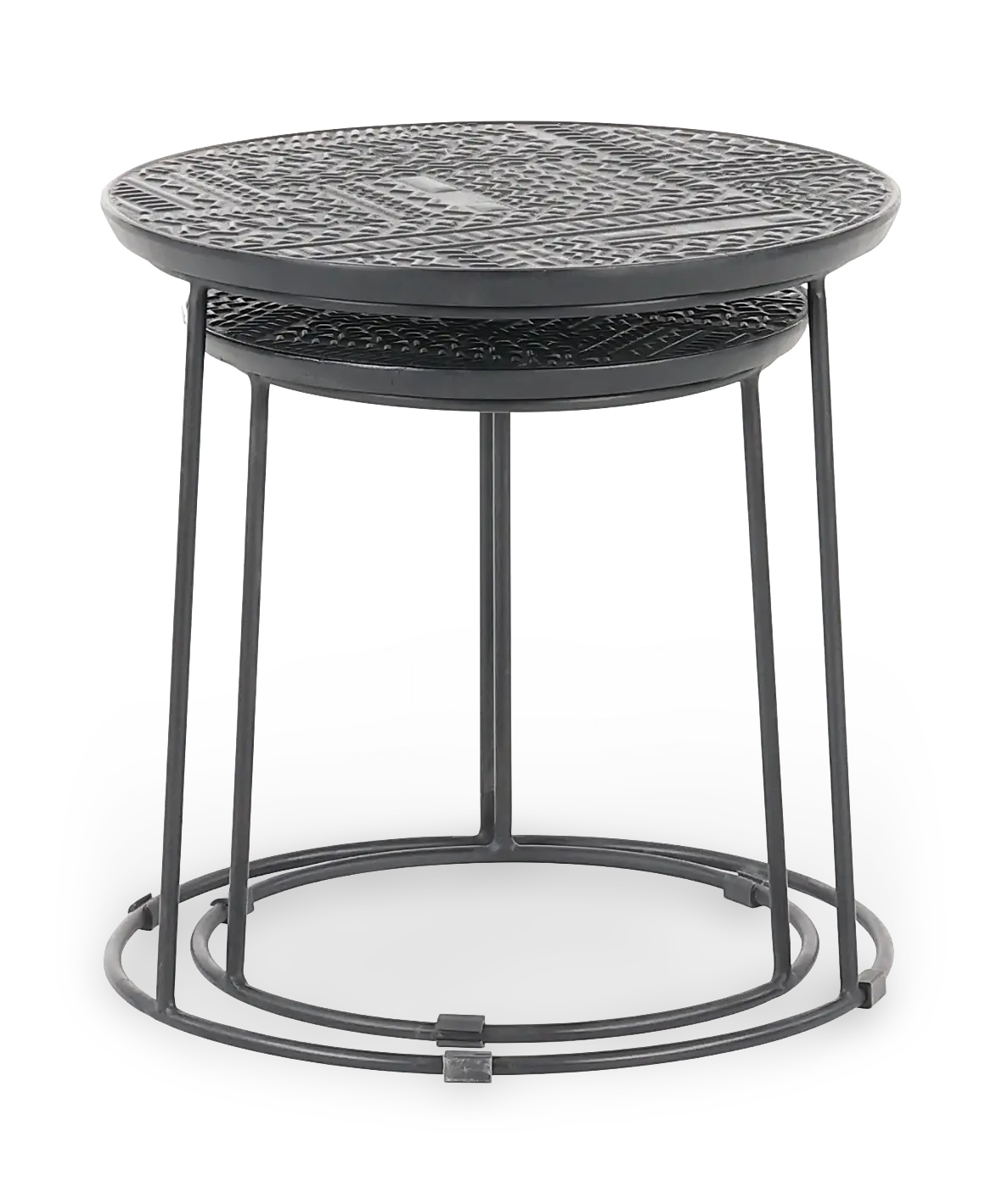 Dark Brown Nesting Tables Set of 2-1