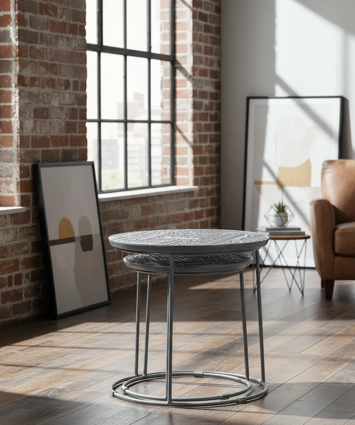 Dark Brown Nesting Tables Set of 2-6