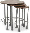 Dark Brown Nesting Table Set of 3