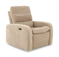Celeste Mushroom Beige Power Swivel Glider Recliner