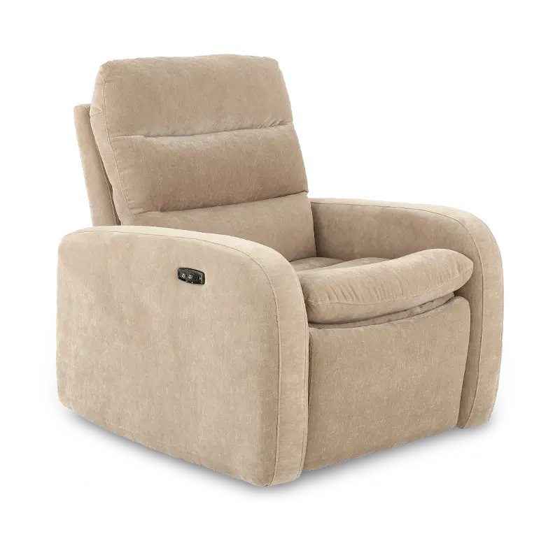 Celeste Mushroom Beige Power Swivel Glider Recliner
