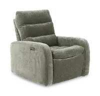 Celeste Forest Green Power Swivel Glider Recliner