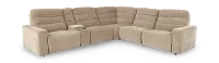 Celeste Mushroom Beige 6 Piece Power Reclining Sectional