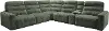 Celeste Forest Green 6 Piece Power Reclining Sectional