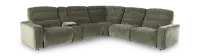 Celeste Forest Green 6 Piece Power Reclining Sectional