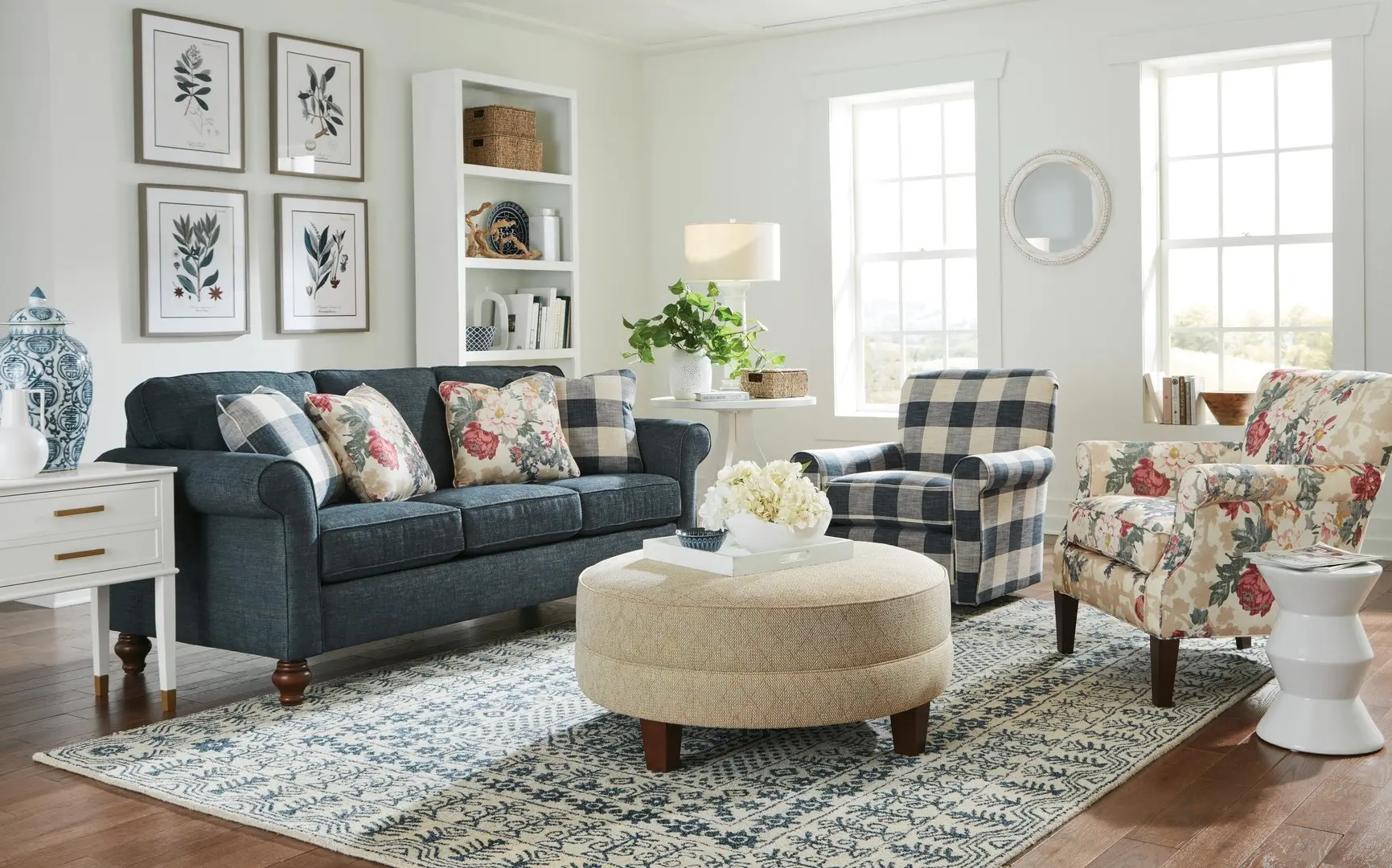 Adam Denim Blue Traditional Sofa-7