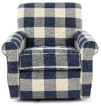 Adam Plaid Swivel Accent Chair