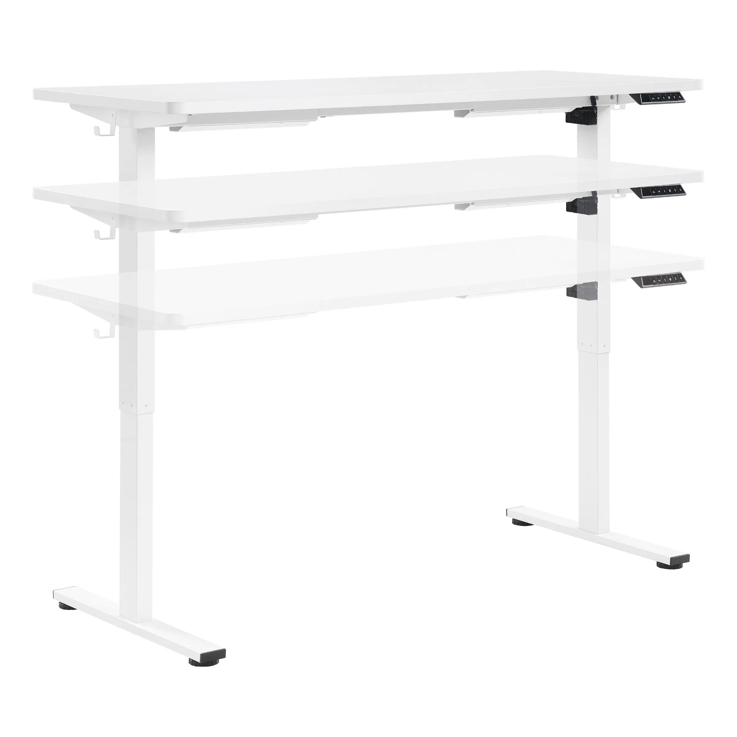Primo White 59  Sit and Stand Desk-2