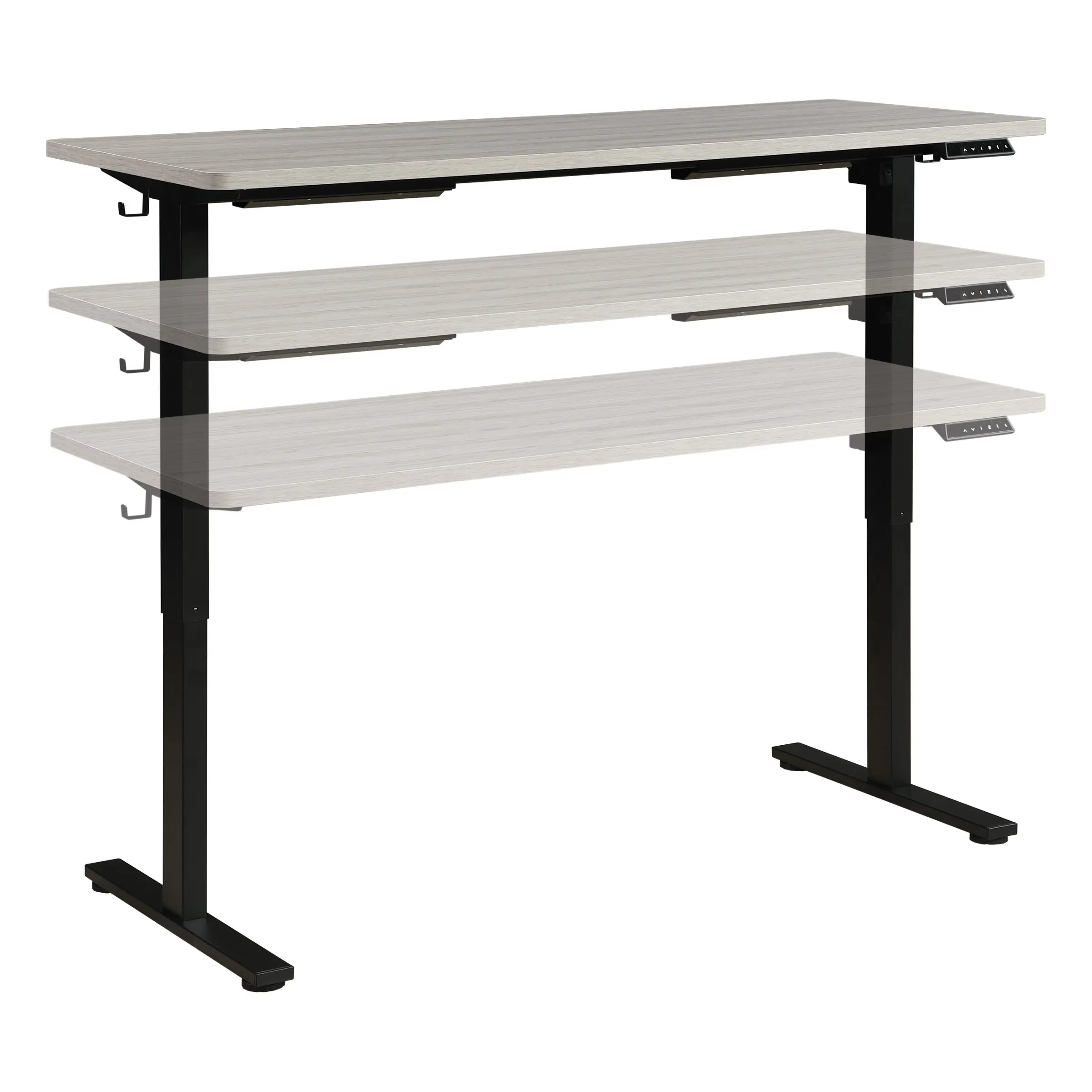 Primo Gray 59  Sit and Stand Desk-2