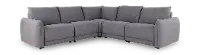 Cambridge Blue-Gray 5 Piece Power Reclining Sectional