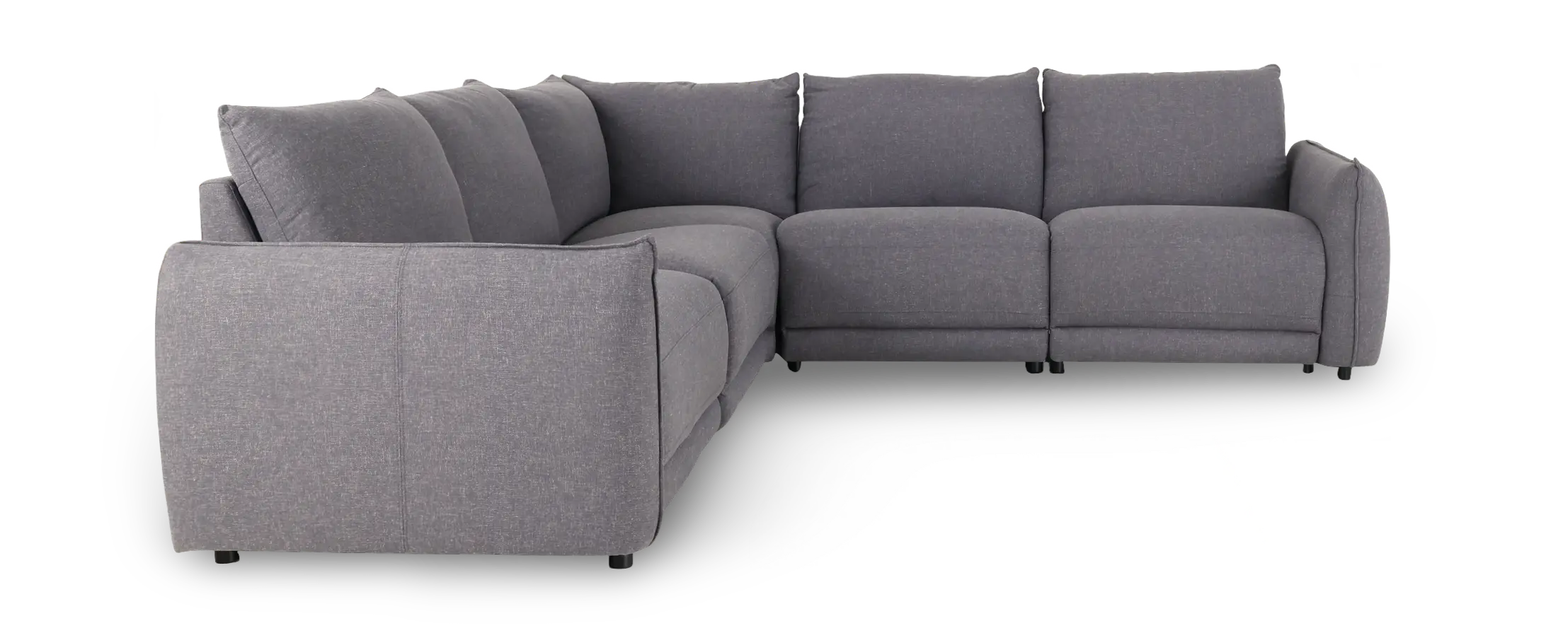 Cambridge Blue-Gray 5 Piece Power Reclining Sectional-5
