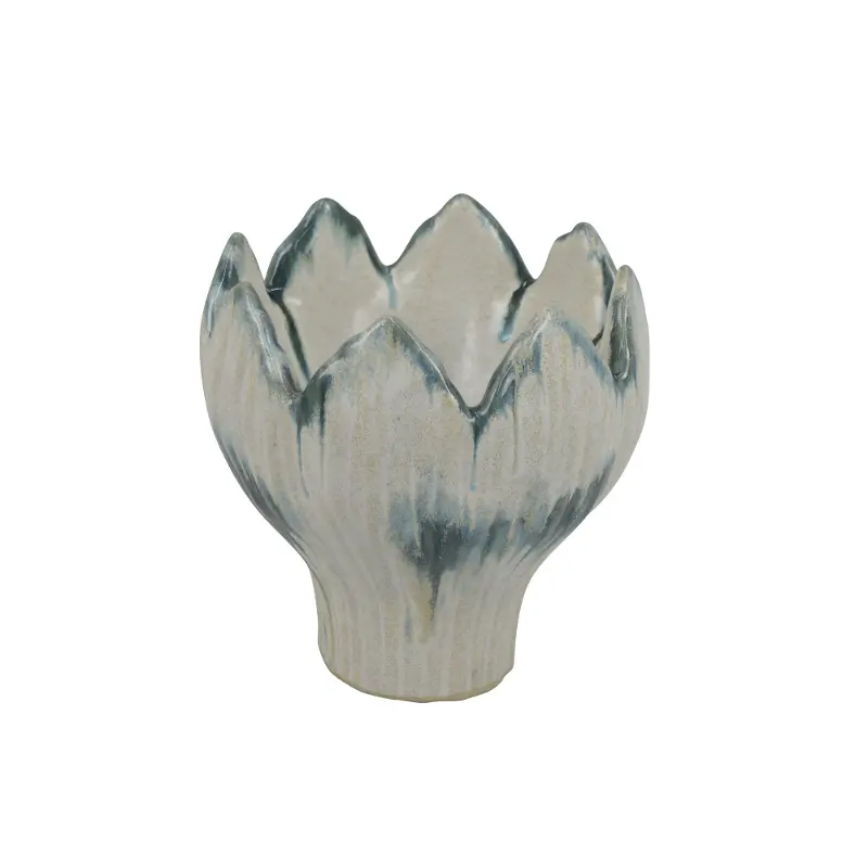 Green and White Vase