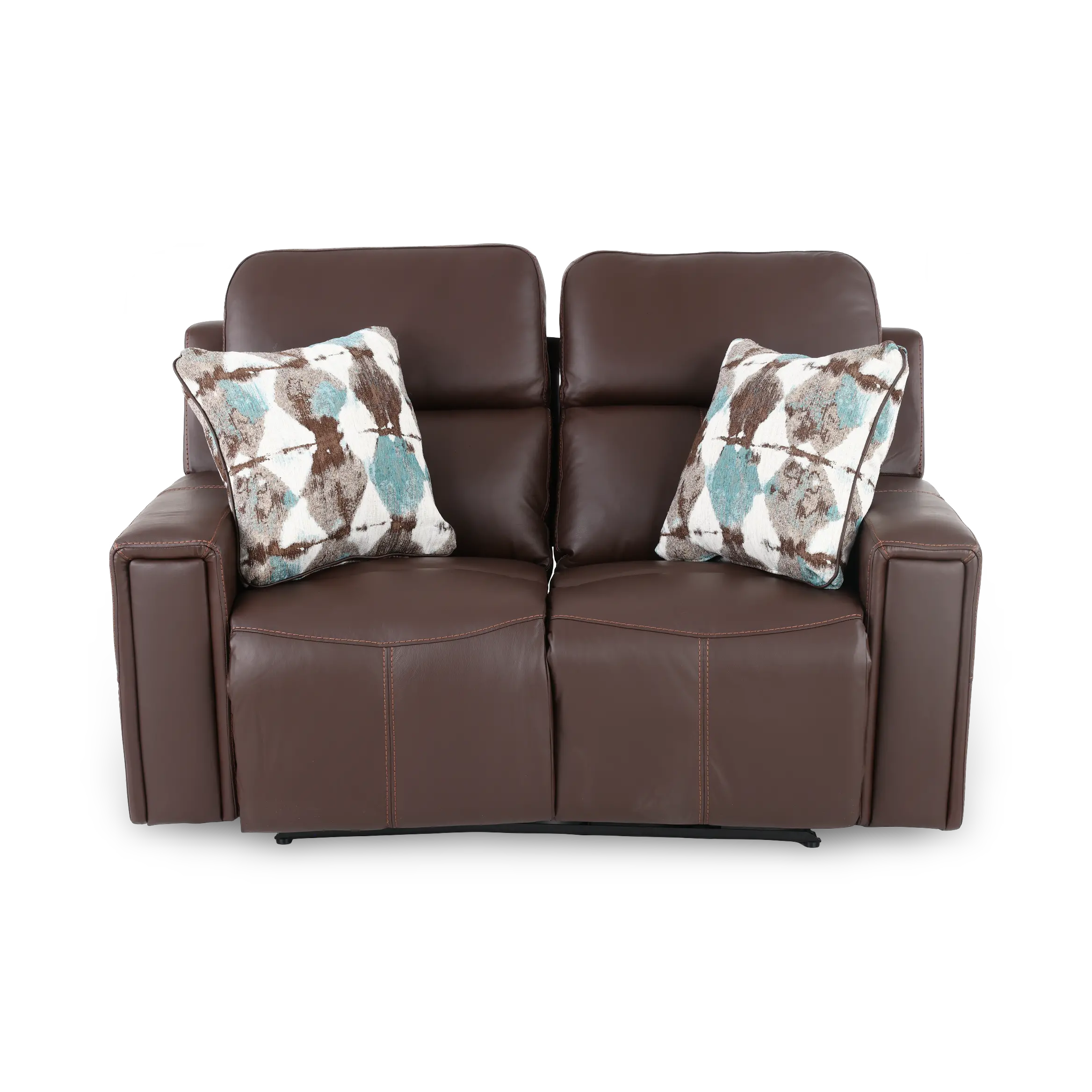 63152/1286-09/3086-09 Arezzo Chocolate Brown Leather Power Reclining Loveseat-1