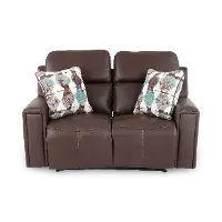 63152/1286-09/3086-09 Arezzo Chocolate Brown Leather Power Reclining Loveseat