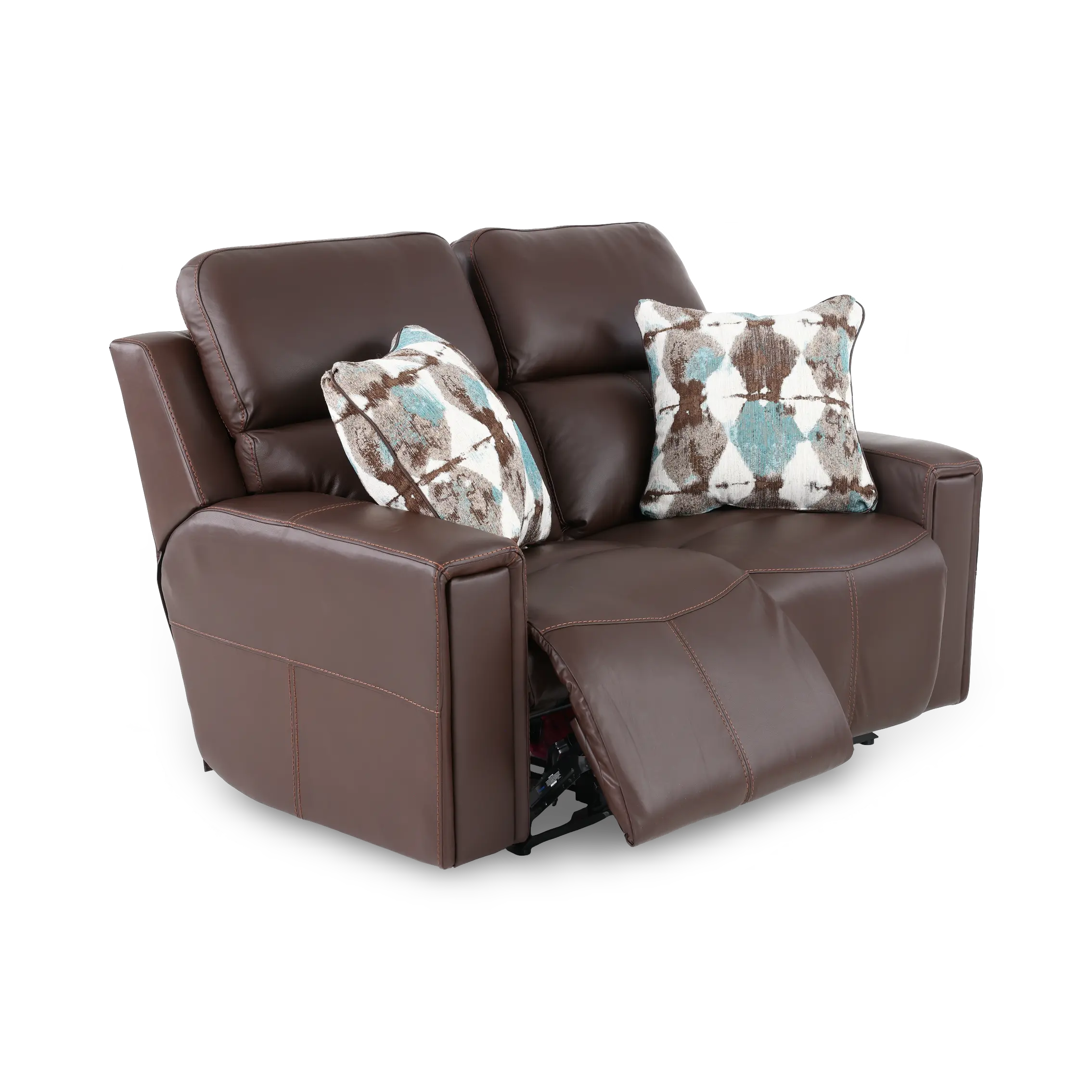 63152/1286-09/3086-09 Arezzo Chocolate Brown Leather Power Reclining Loveseat-5