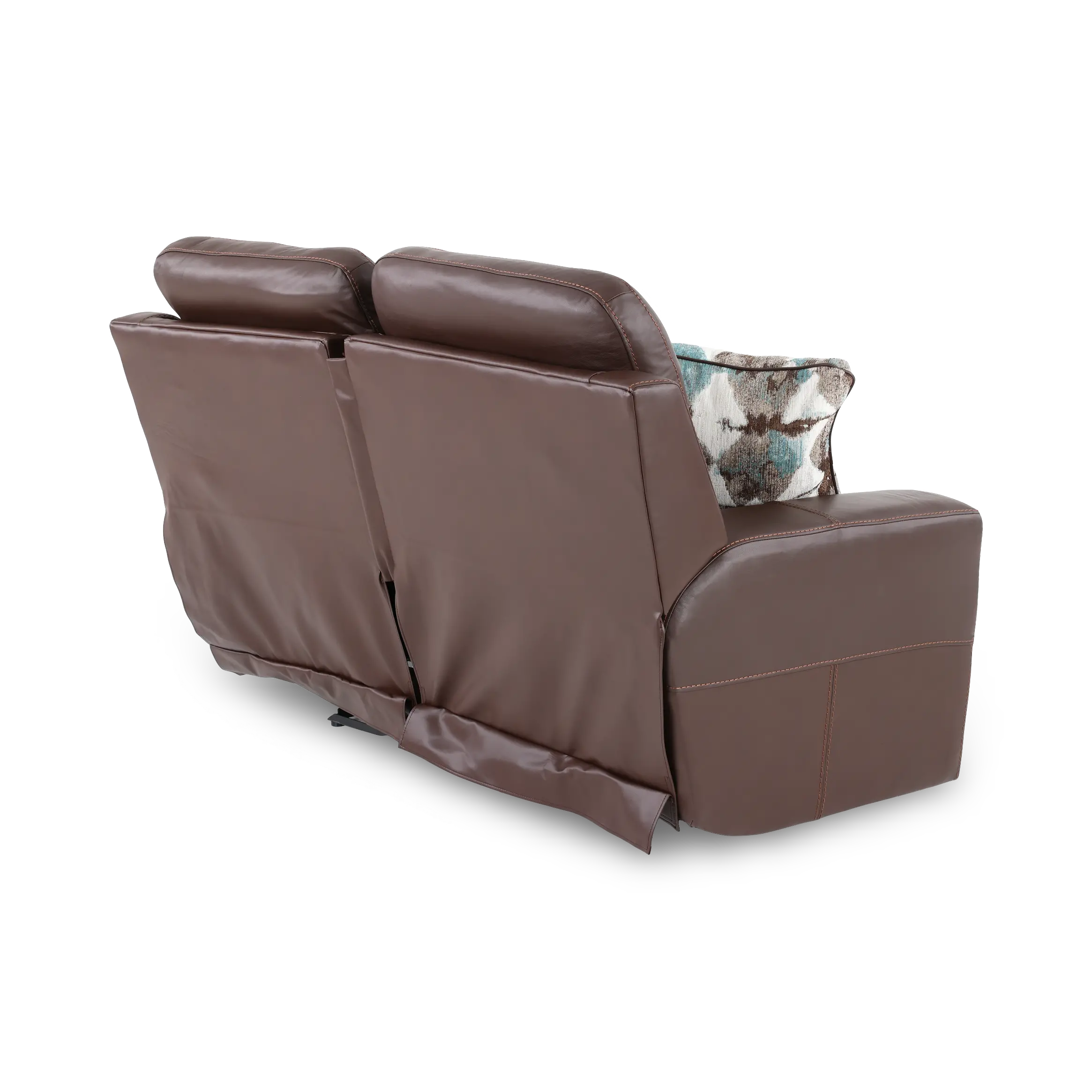63152/1286-09/3086-09 Arezzo Chocolate Brown Leather Power Reclining Loveseat-6