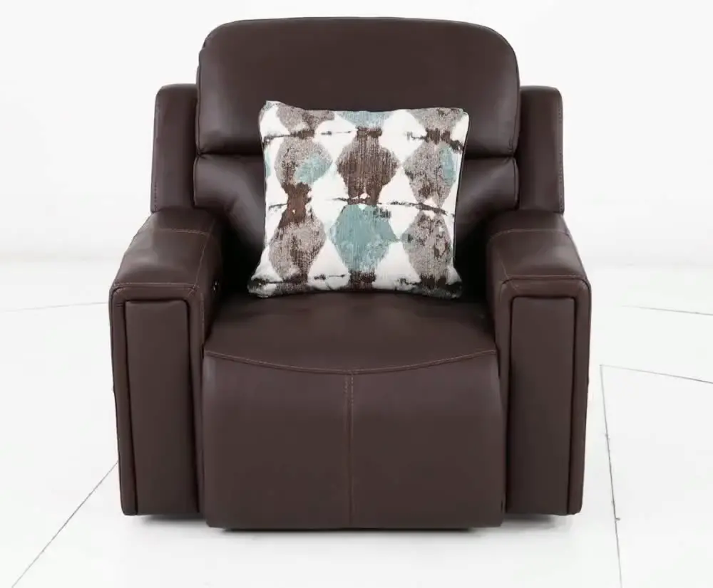 63150-7/1286-09/3086-09 Arezzo Chocolate Brown Leather Power Recliner-10