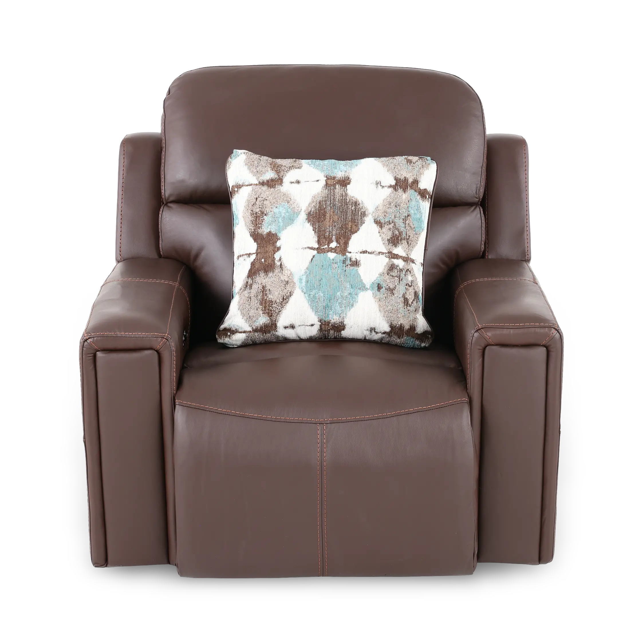 63150-7/1286-09/3086-09 Arezzo Chocolate Brown Leather Power Recliner-4