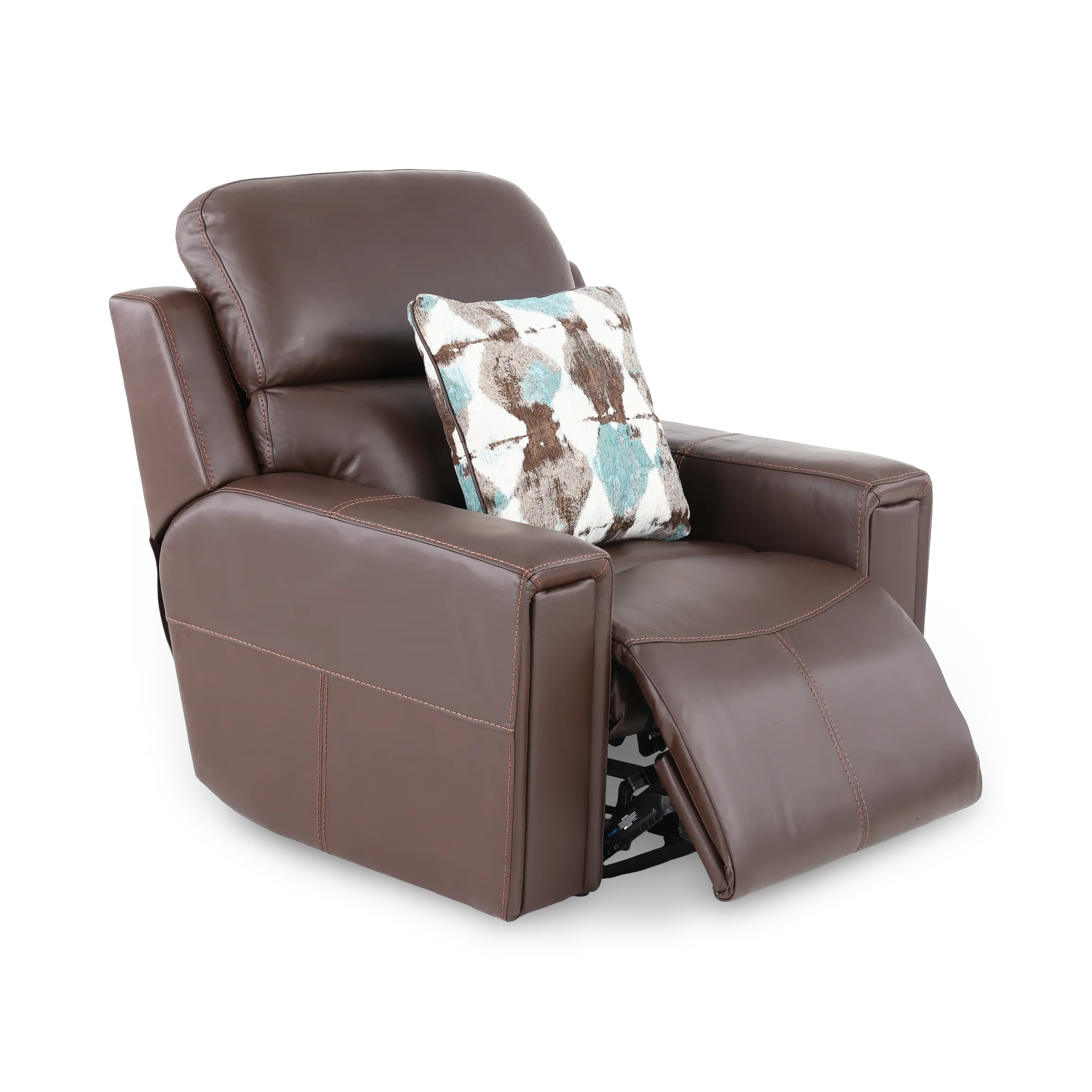 63150-7/1286-09/3086-09 Arezzo Chocolate Brown Leather Power Recliner-5