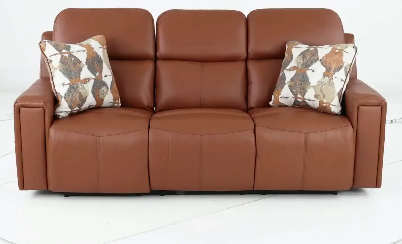 63151/1286-26/3086-26 Arezzo Whiskey Brown Leather Power Reclining Sofa-10