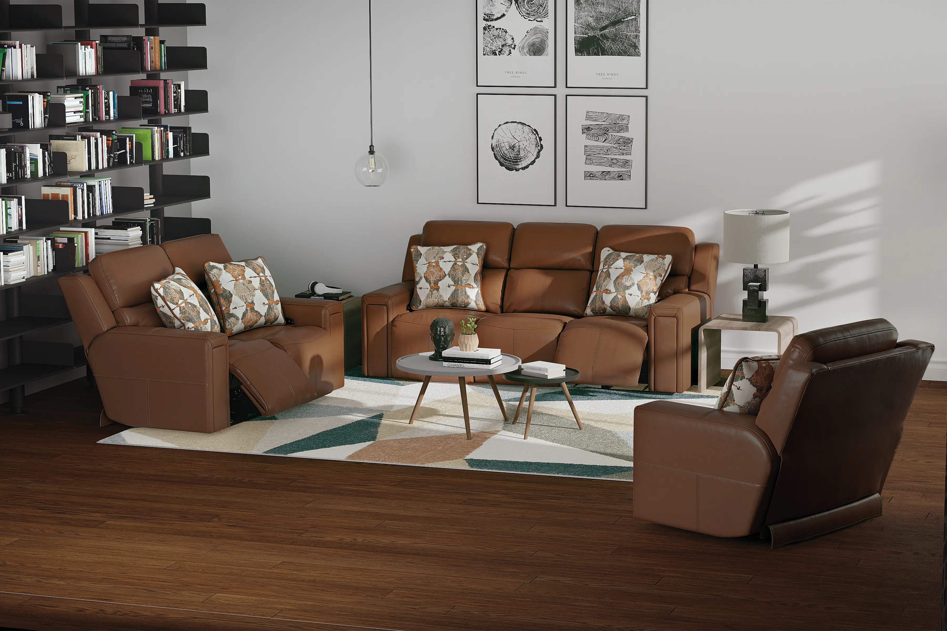 63151/1286-26/3086-26 Arezzo Whiskey Brown Leather Power Reclining Sofa-12