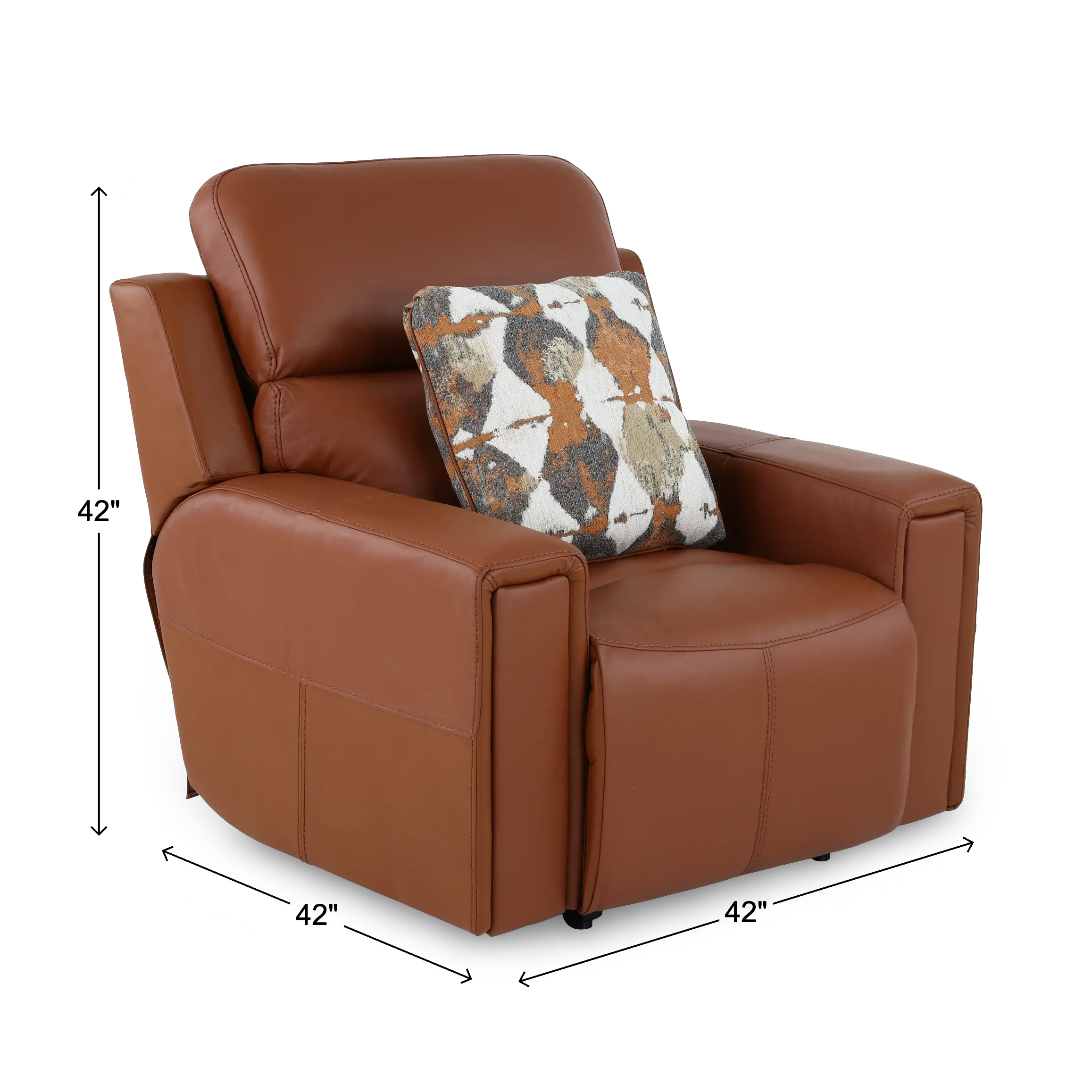 63150-7/1286-26/3086-26 Arezzo Whiskey Brown Leather Power Recliner-3