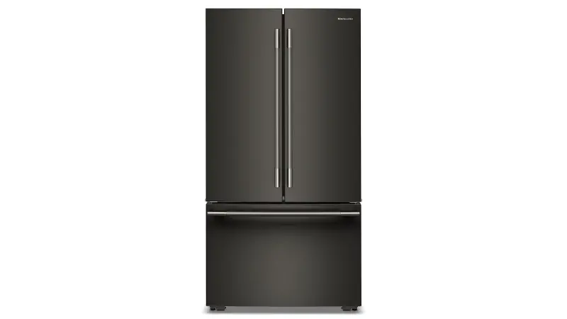 KitchenAid 24.3 Cu Ft French Door Refrigerator - Counter Depth Black Ore