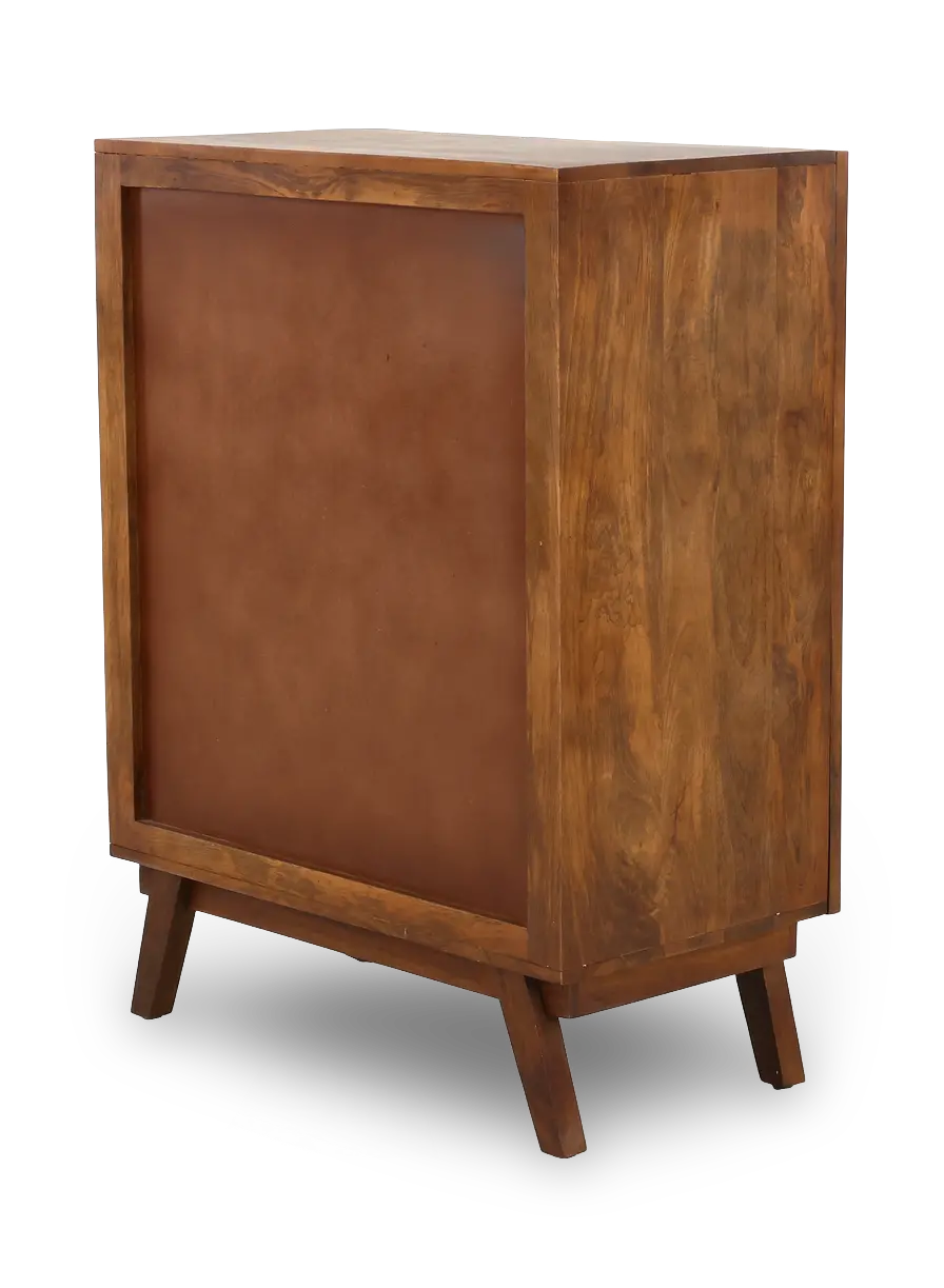 Brown Two Door Tall Wine Cabinet-6