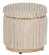 Cream Round Ottoman