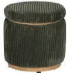 18  Green Round Ottoman