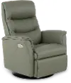 Liberty Moss Green Leather Large Power Glider Recliner