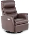 Liberty Mocha Brown Leather Large Power Glider Recliner