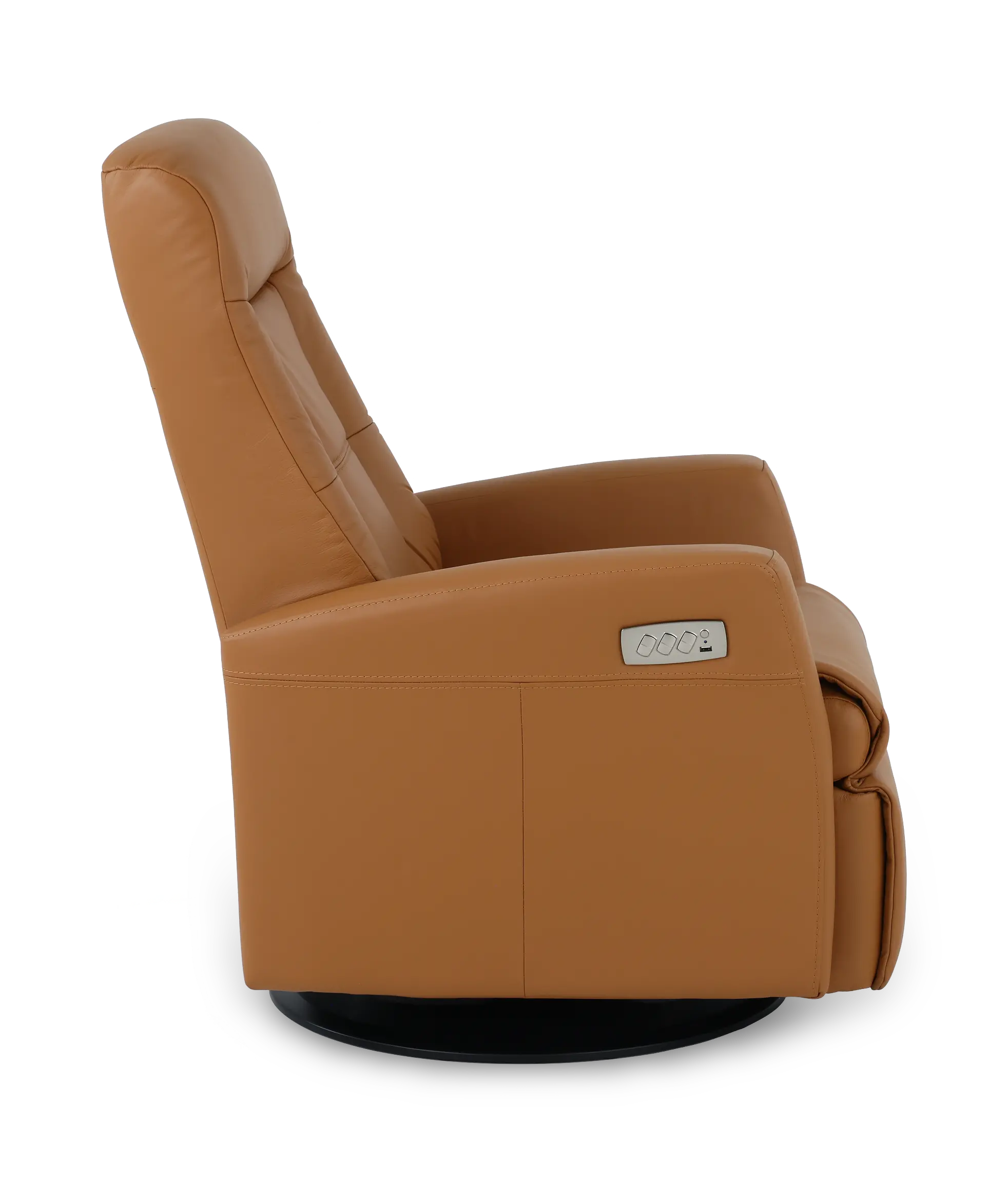 Grove Straw Standard Leather Swivel Glider Power Recliner with Adjustable Headrest-6