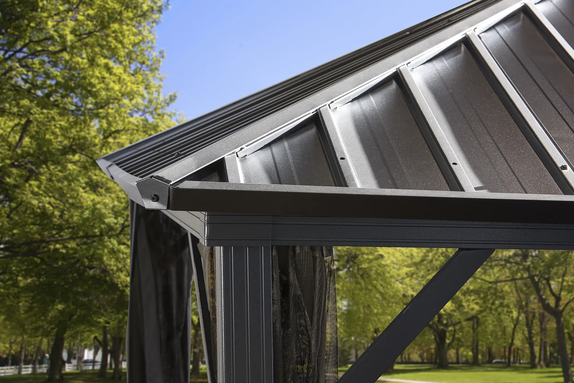 Sojag Dakota 10' Dark Brown Gazebo-5
