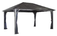 Sojag Genova 12 x 16 Dark Brown Gazebo